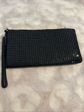 RSVP Black Mesh Wristlet Clutch